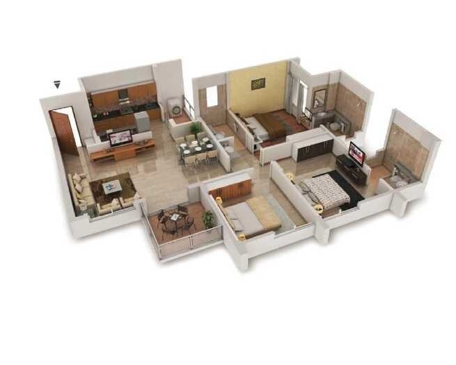 3 BHK 1720 Sq. Ft. Apartment