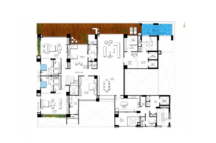 5 BHK 8400 Sq. Ft. Apartment