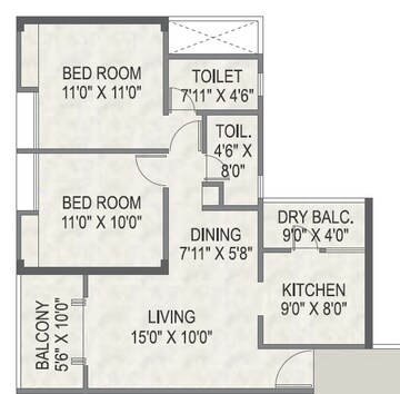  2 BHK Apartment at 4 Taljai Hills Phase 1, Dhankawadi – for Sale