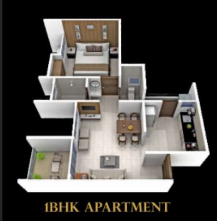 1 BHK 438 Sq. Ft. Apartment in 51 Siberia