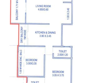 2 BHK 562 Sq. Ft. Apartment in Aahan Anupam Apartments