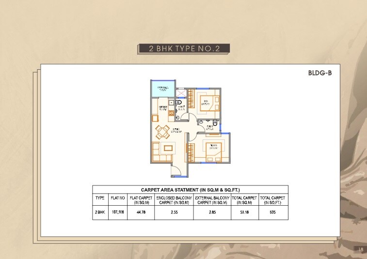 2 BHK 535 Sq. Ft. Apartment