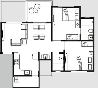 2 BHK Apartment For Rent in Ace Almighty Phase 2 Tathawade Pune  8091760