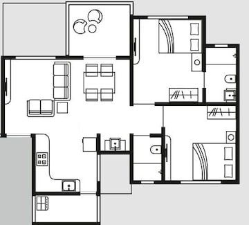  2 BHK Apartment at Ace Almighty Phase 2, Tathawade – for Rent