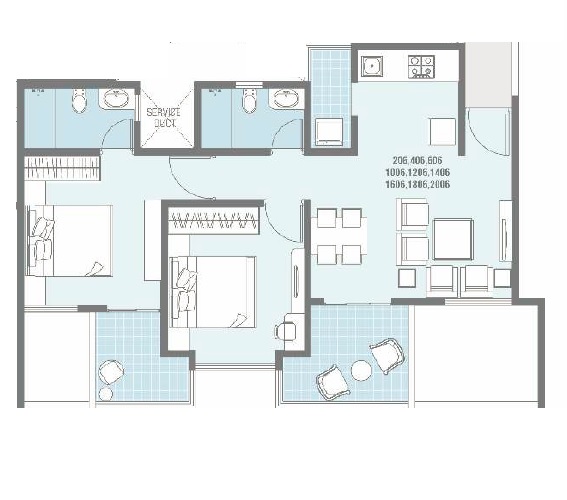 2 BHK 670 Sq. Ft. Apartment in Ace Augusta