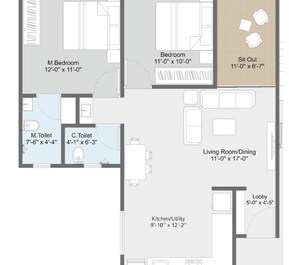 2 BHK 758 Sq. Ft. Apartment in Acquest Coral Nest