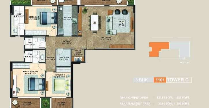 adani codename greens apartment 3 bhk 1329sqft 20222012152021