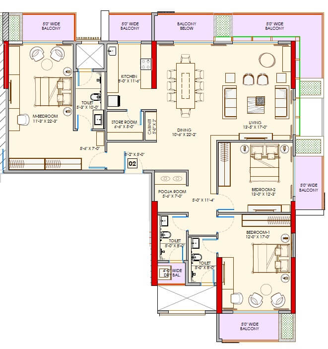 adani codename greens apartment 3bhk 1630sqft 1