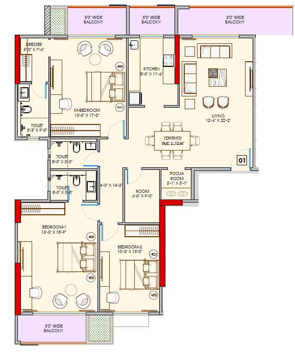 adani codename greens apartment 3bhk st 1470sqft 1