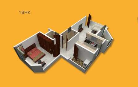 1 BHK 500 Sq. Ft. Apartment in Adhya Rahi