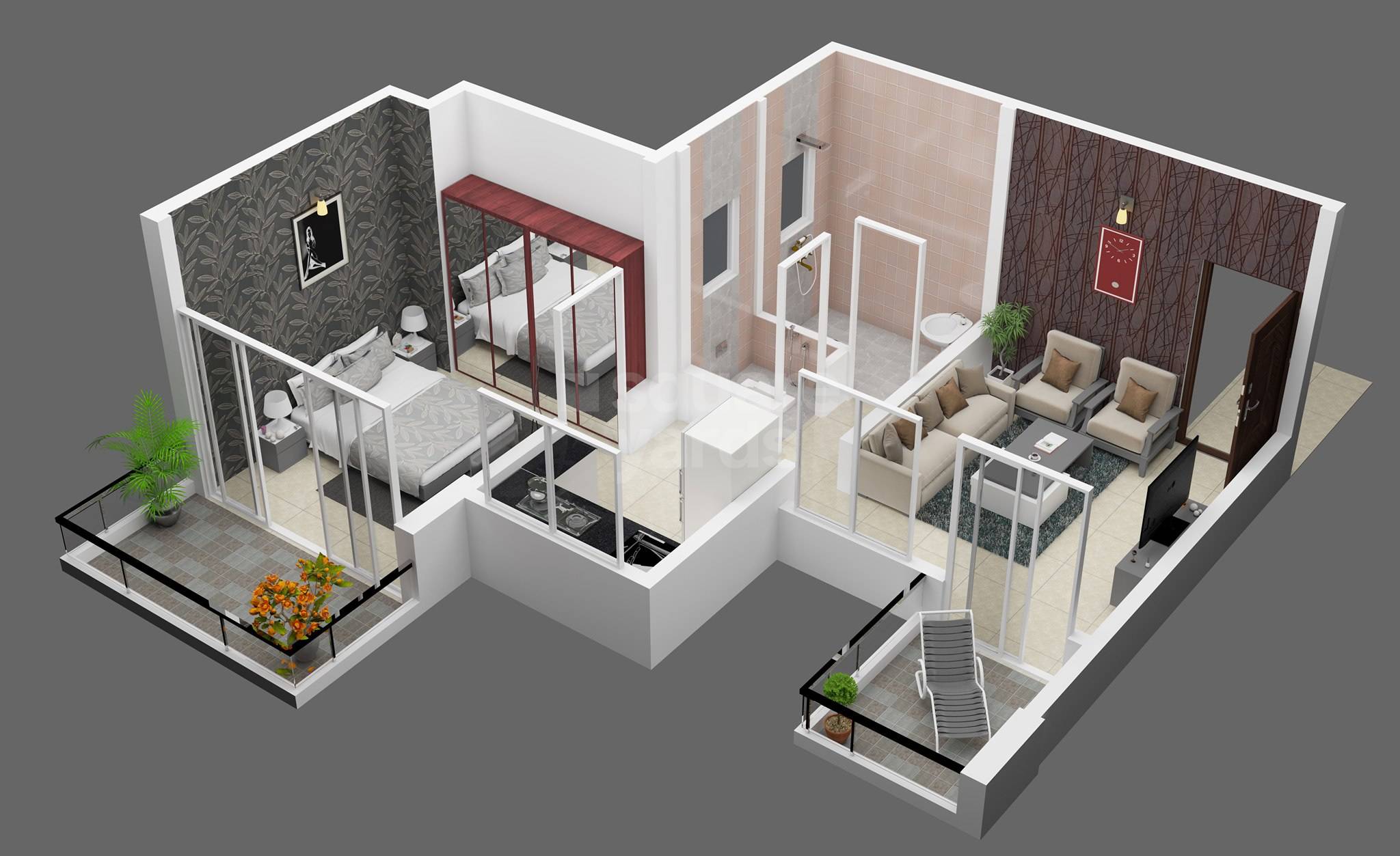 1 BHK 534 Sq. Ft. Apartment