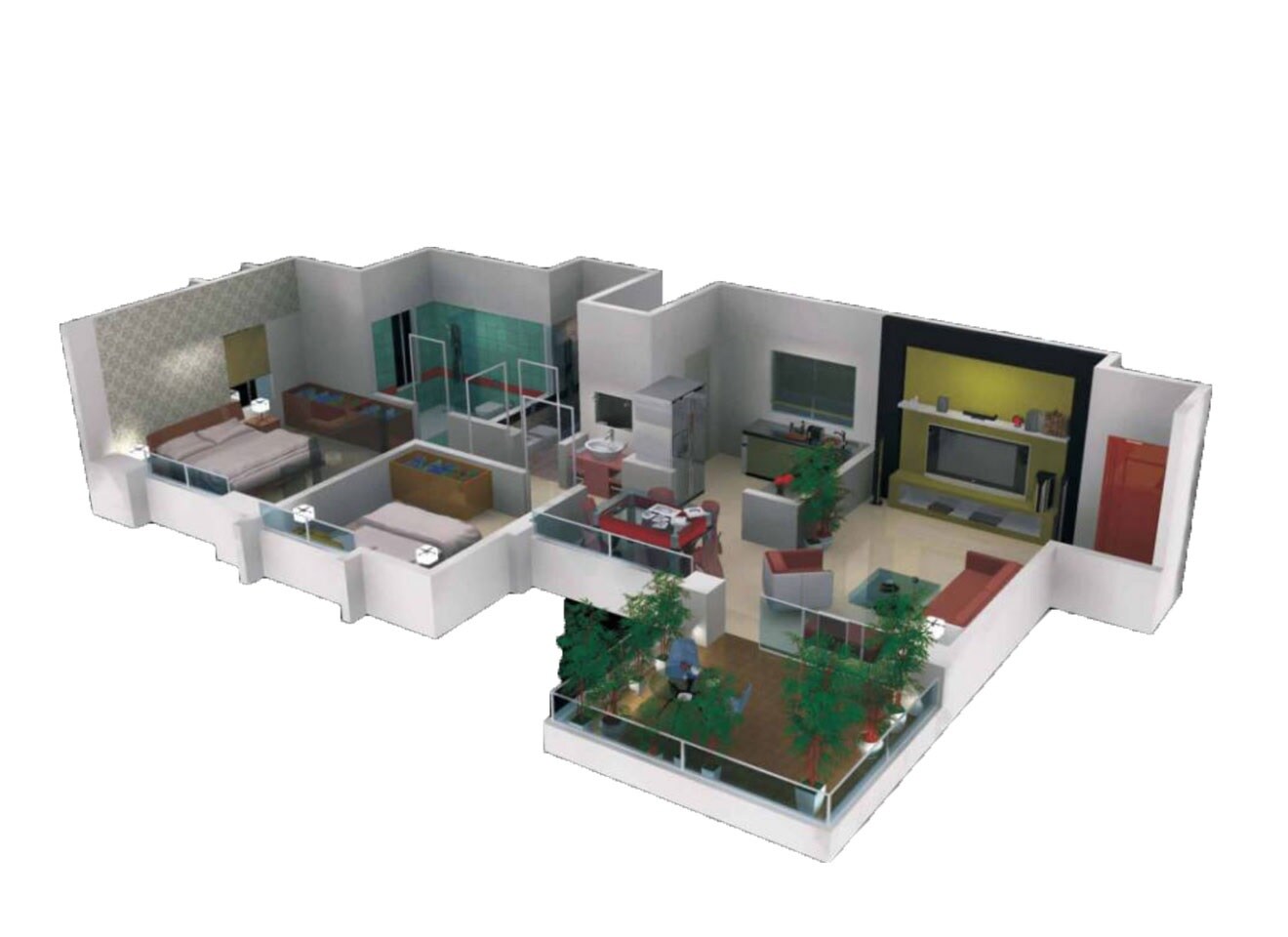 2 BHK 867 Sq. Ft. Apartment
