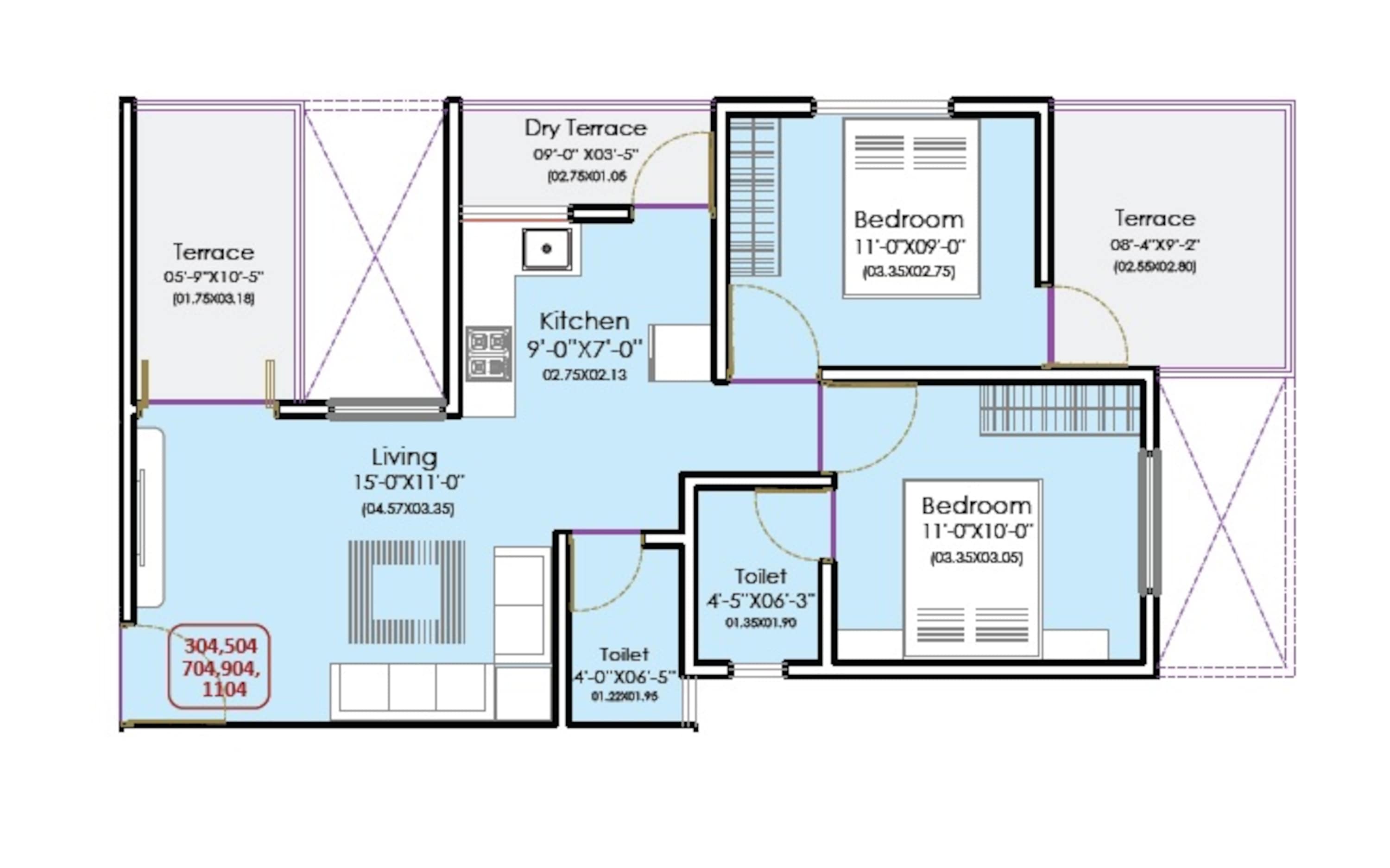aksha vrundavan apartment 2 bhk 785sqft 20224207124248