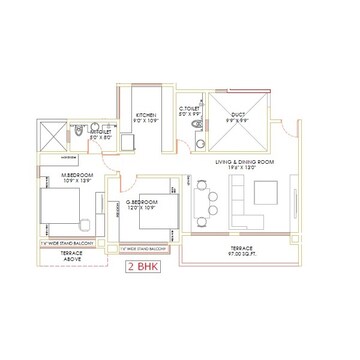  2 BHK Apartment at Akshar Altorios, Hadapsar – for Sale