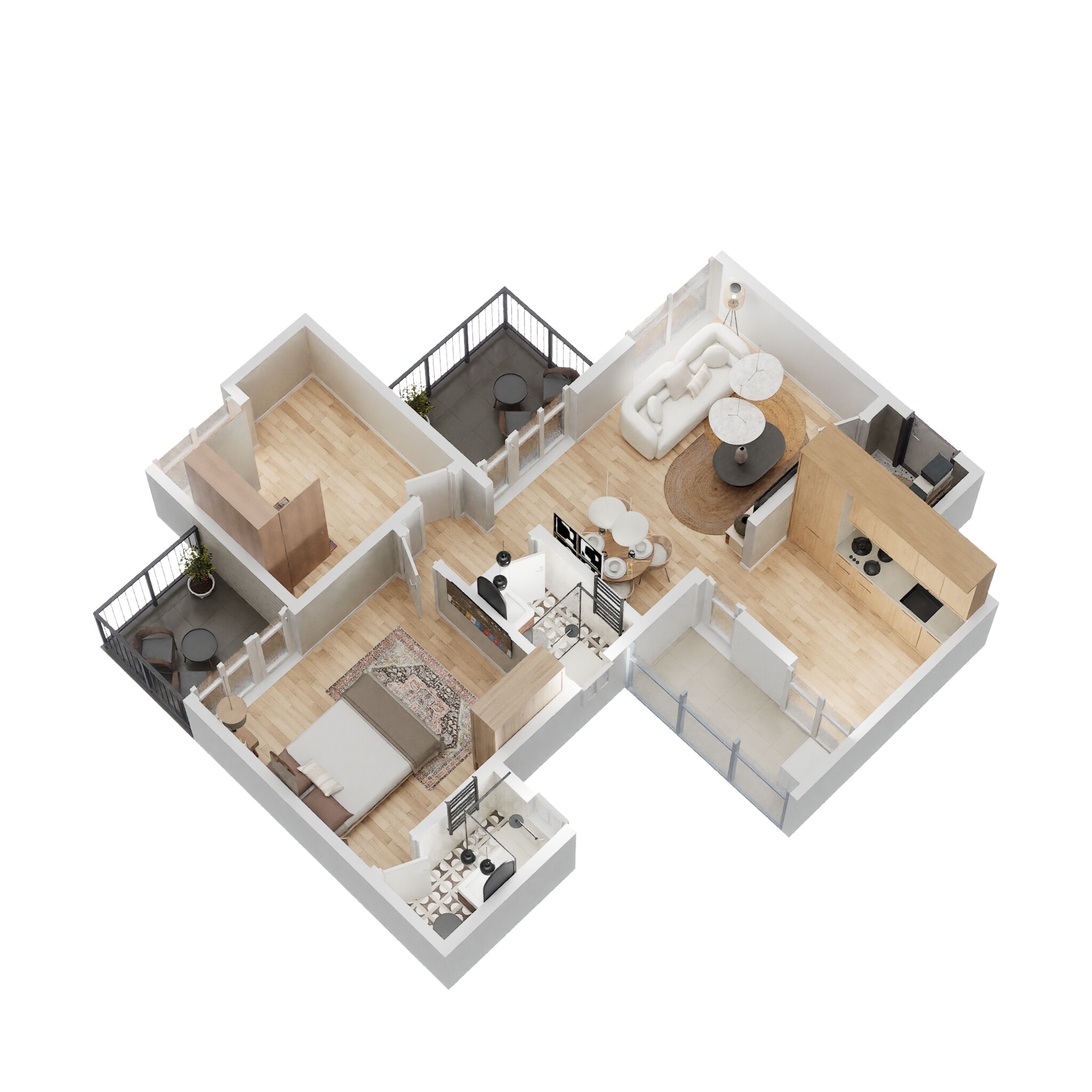 Floor plan of 1 BHK 515 Sq. Ft. Apartment in Akshay Nirmal, Pune