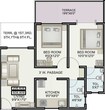 Alfa Homes Phase II 2 BHK Layout