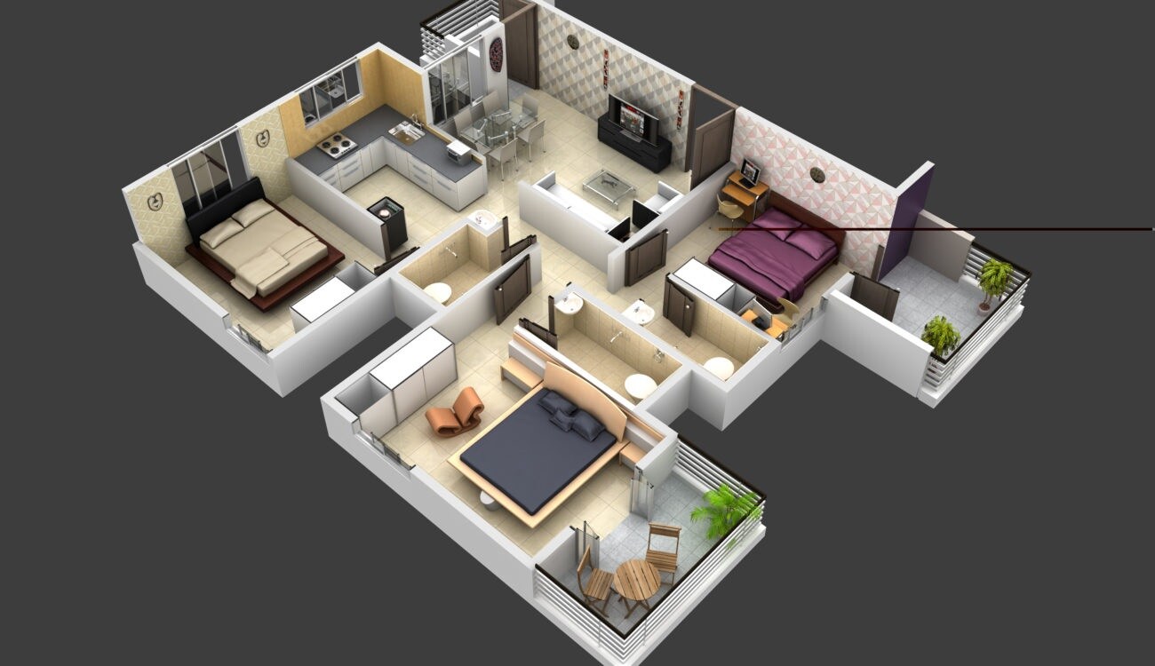 2 BHK 763 Sq. Ft. Apartment