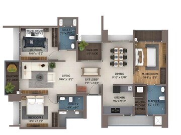  3 BHK Apartment at Amanora Adreno Towers, Hadapsar – for Sale