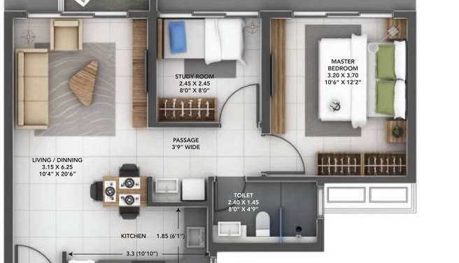 amanora gold towers apartment 1 bhk 404sqft 20222514112508