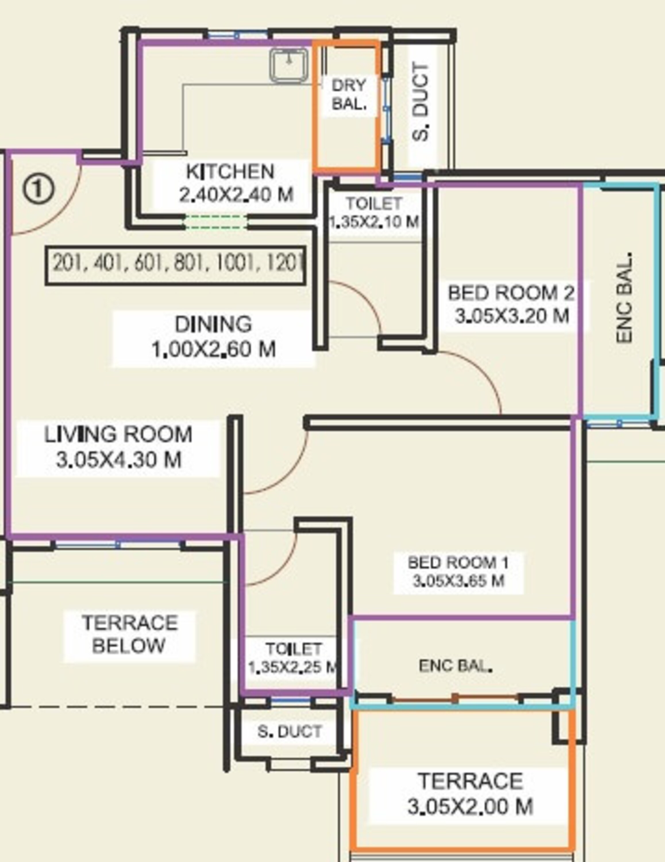 amit astonia classic apartment 2bhk 533sqft 1