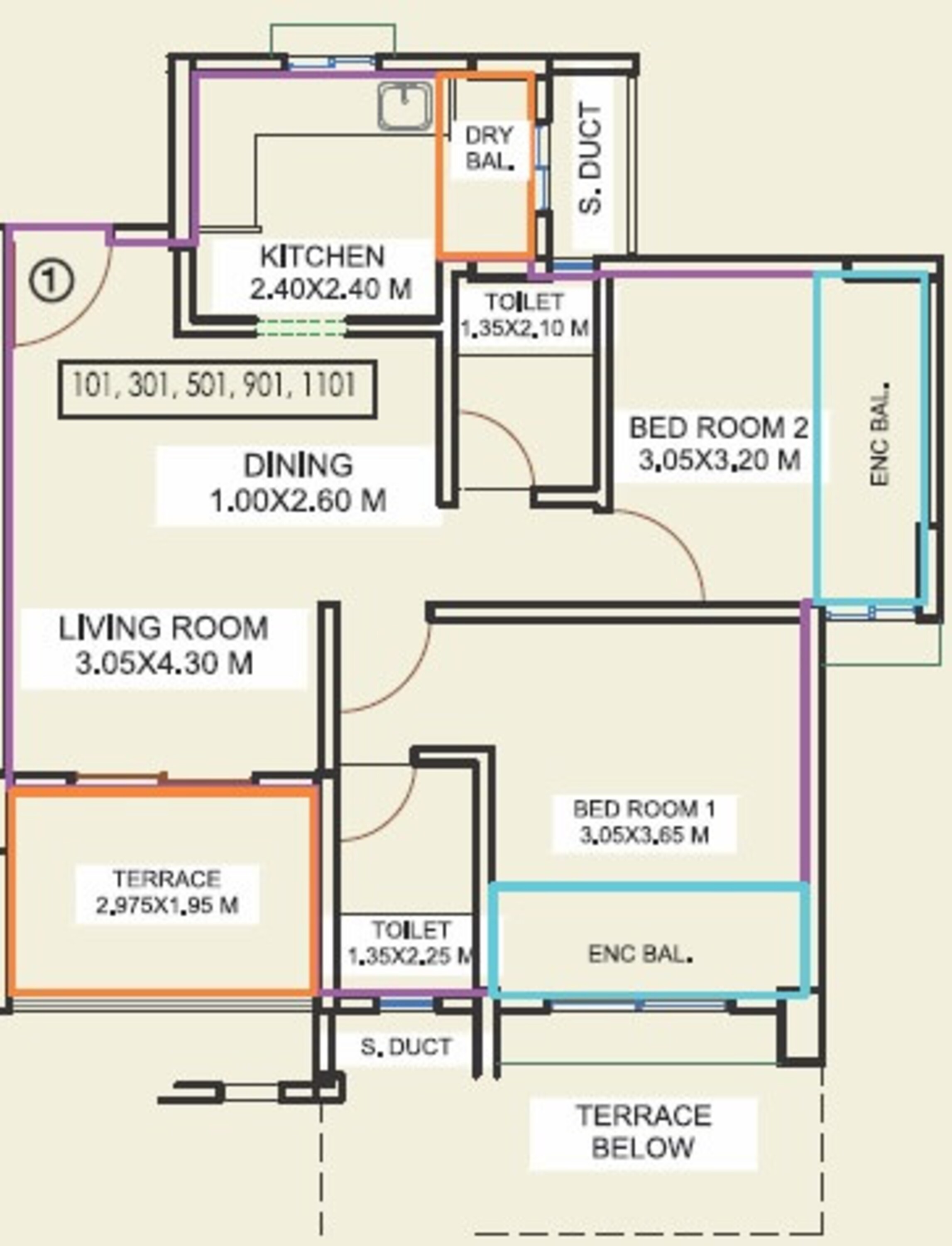 amit astonia classic apartment 2bhk 544sqft 1