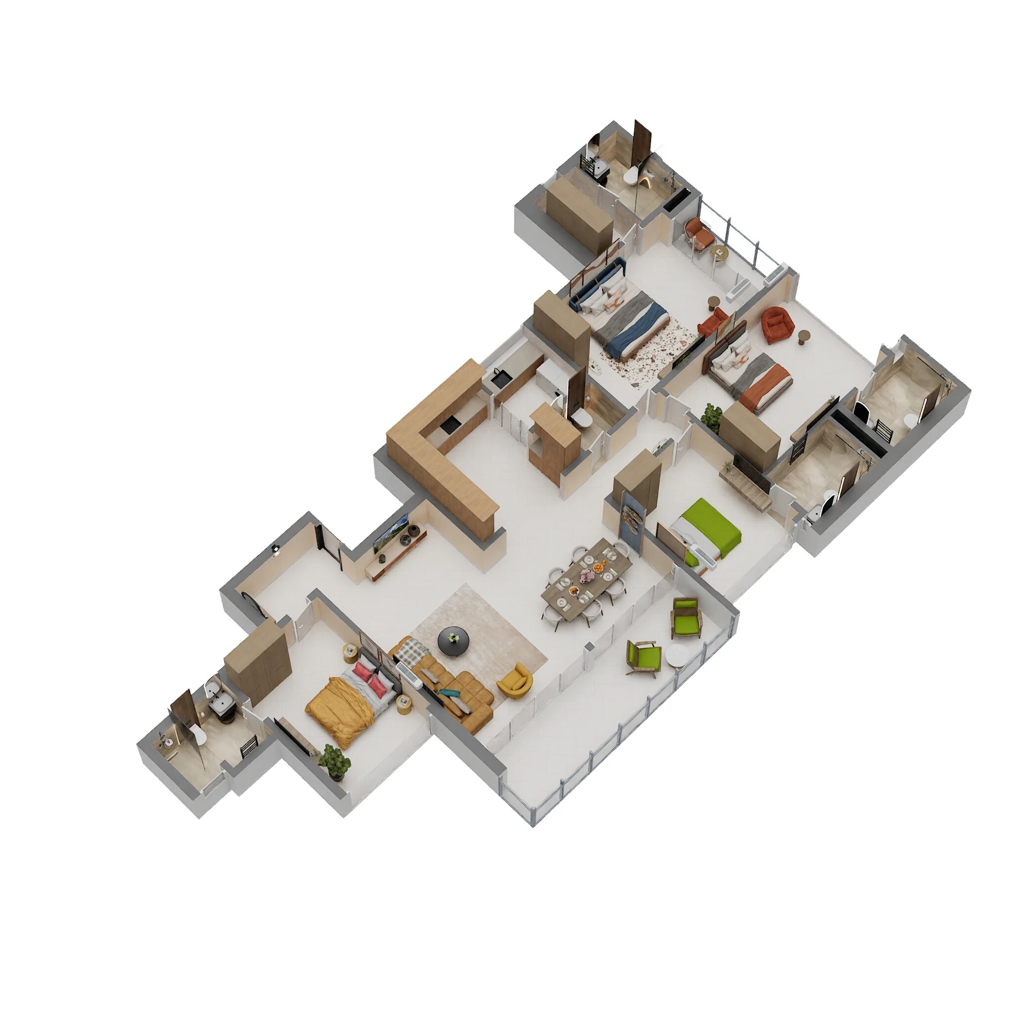 4 BHK 1855 Sq. Ft. Apartment