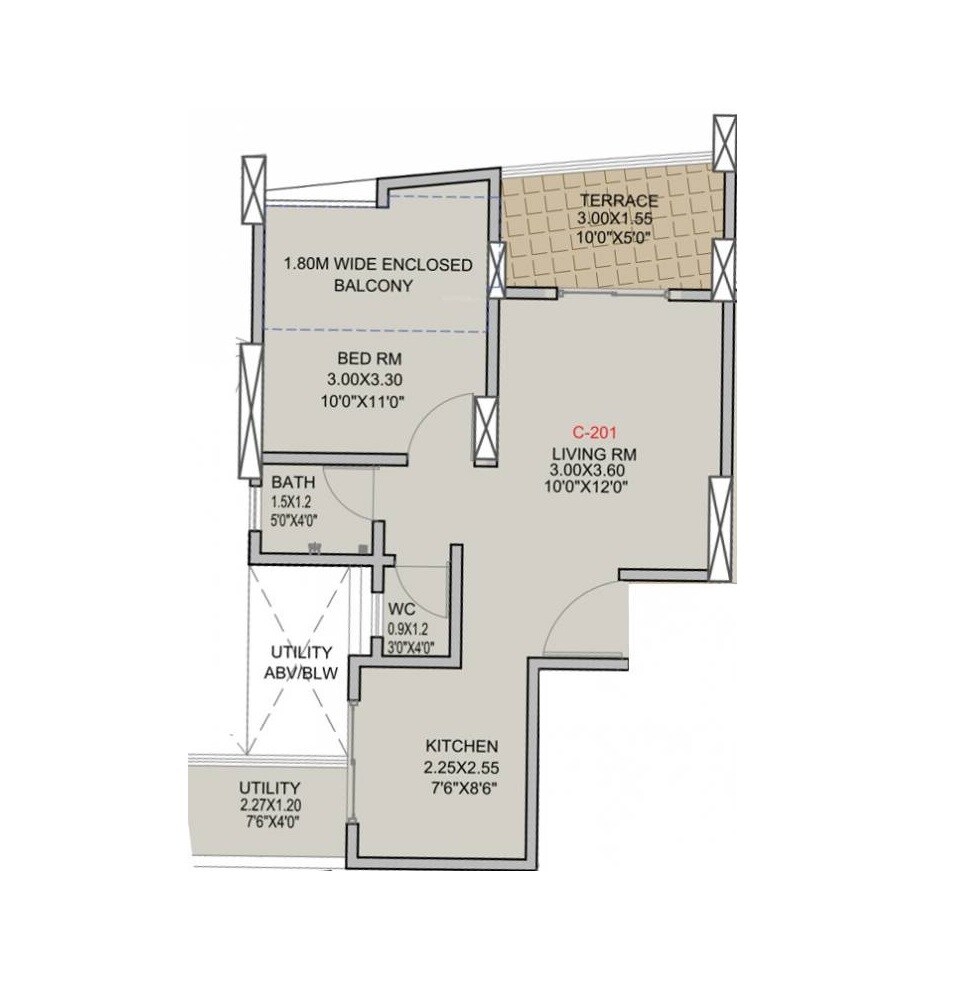 1 BHK 472 Sq. Ft. Apartment