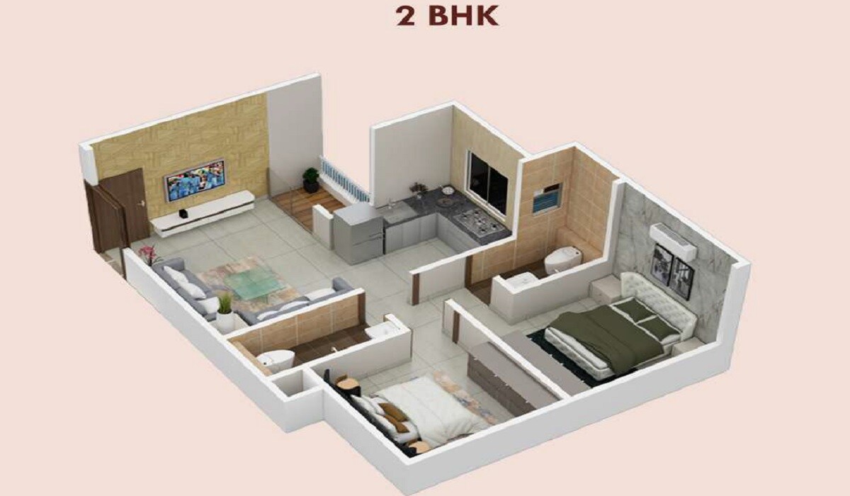 2 BHK 432 Sq. Ft. Apartment