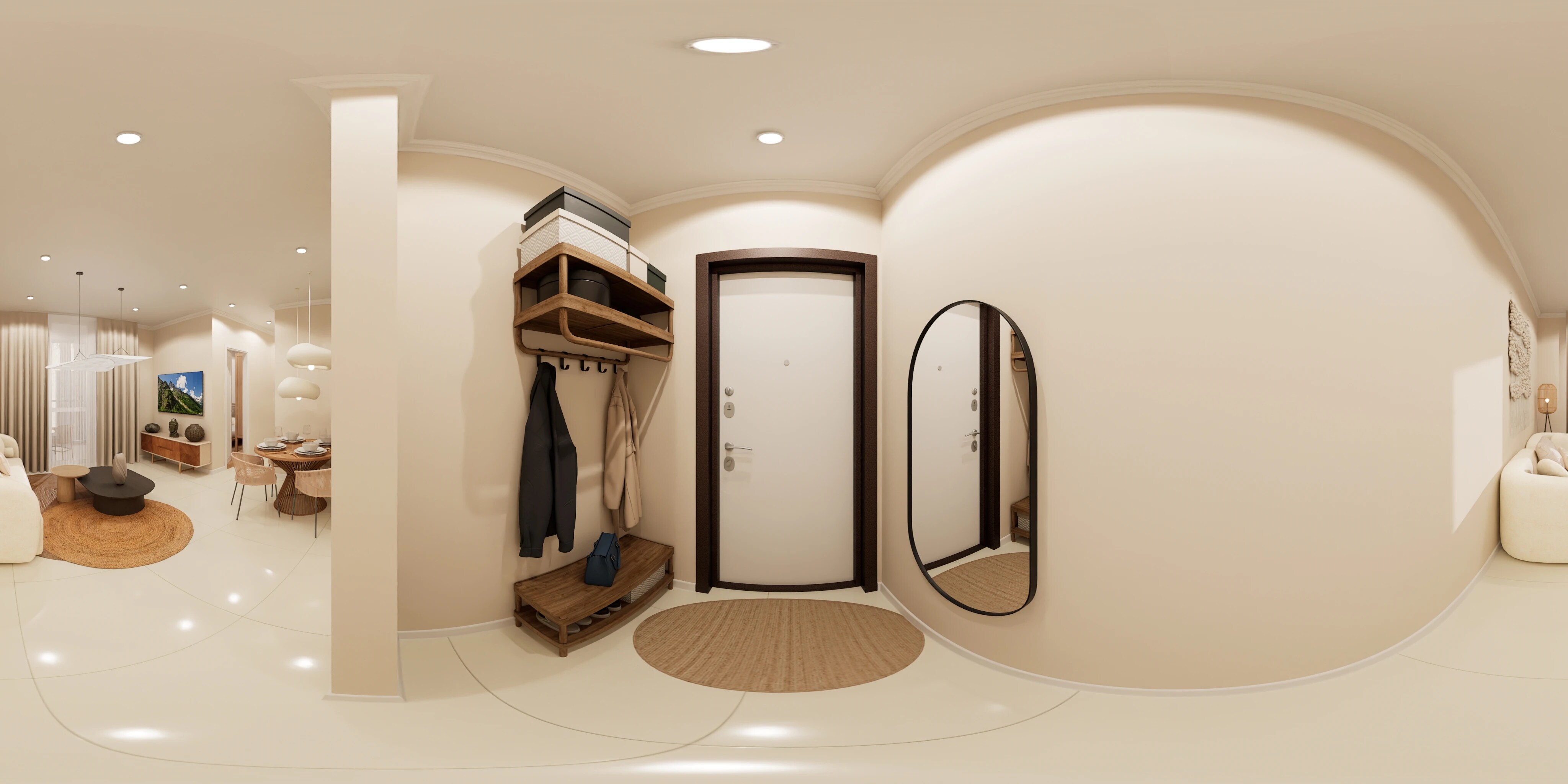 Floor plan of 3 BHK 1092 Sq. Ft. Apartment in Arun Sanctum, Pune