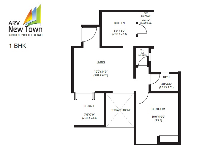 1 BHK 339 Sq. Ft. Apartment in ARV New Town