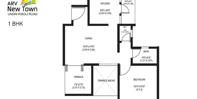 arv new town apartment 1 bhk 339sqft 20230026150025