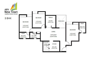  3 BHK Apartment at ARV New Town, Pisoli – for Rent
