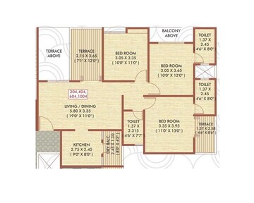  3 BHK Apartment at ARV Regalia, Nibm Annexe – for Rent