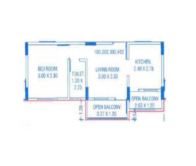 1 BHK 356 Sq. Ft. Apartment in Aryavedant Felicia