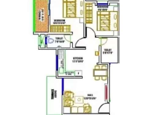 ashanand residency f buidling apartment 2 bhk 745sqft 20220629120633