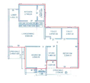 2 BHK 733 Sq. Ft. Apartment in Ashiana Malhar