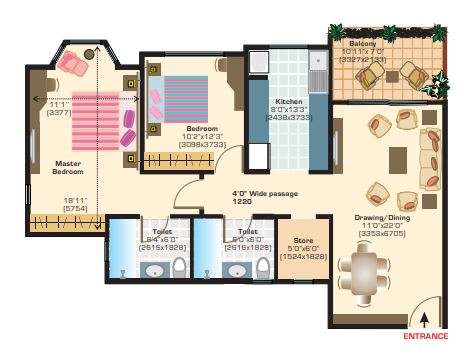 ashiana utsav apartments apartment 2 bhk 943sqft 20220015120007