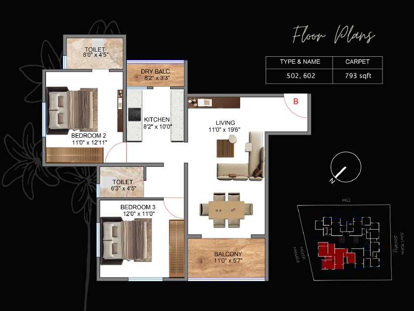 2 BHK 585 Sq. Ft. Apartment in Associated Silvenia