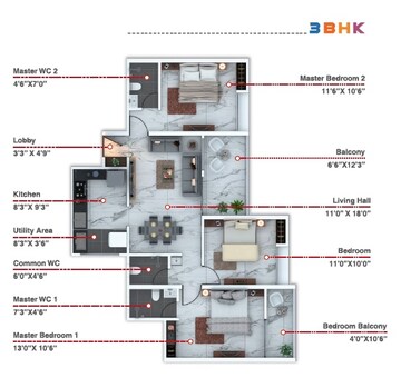  3 BHK Apartment at Aurigaa Mirai, Punawale – for Sale