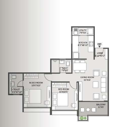 2 BHK 798 Sq. Ft. Apartment in Austin Yana