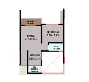 1 BHK 400 Sq. Ft. Apartment in Auti Onkar Greens