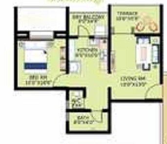 1 BHK 500 Sq. Ft. Apartment