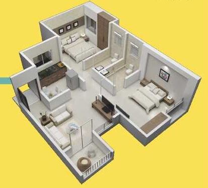 2 BHK 356 Sq. Ft. Apartment