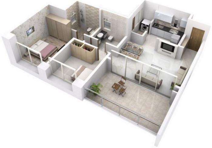 2 BHK 1331 Sq. Ft. Apartment