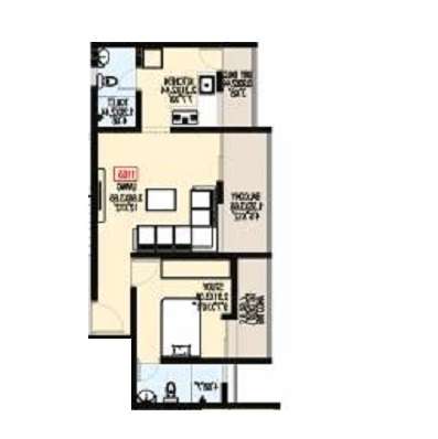 1 BHK 529 Sq. Ft. Apartment in Badhekar Ramkrupa