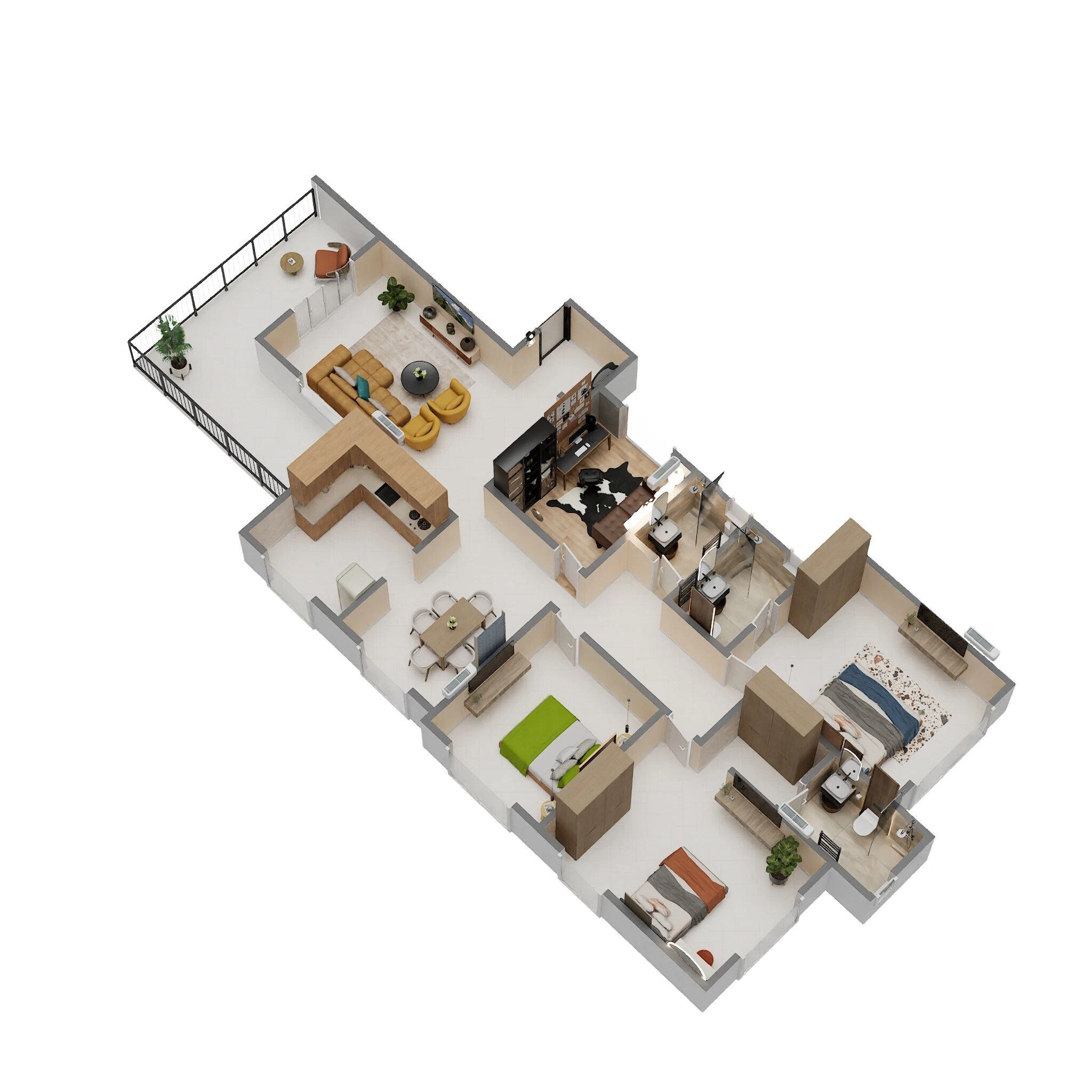 3 BHK 1340 Sq. Ft. Apartment
