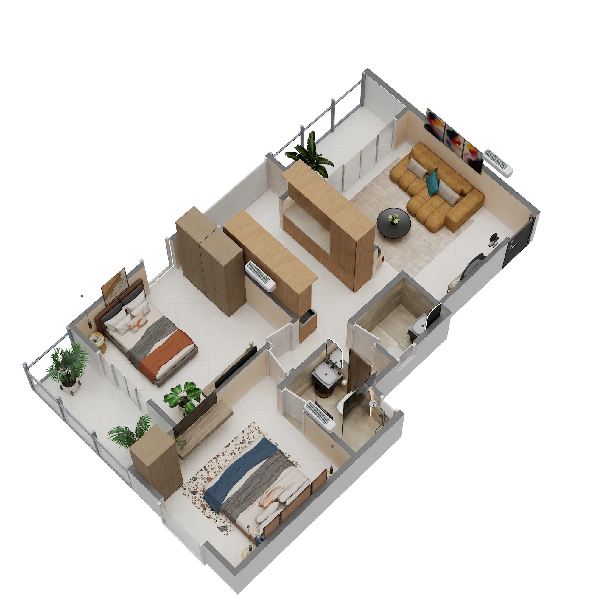 2 BHK 772 Sq. Ft. Apartment