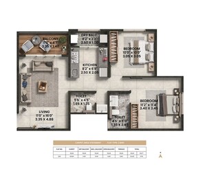 2 BHK 678 Sq. Ft. Apartment in Belvalkar Parikshit