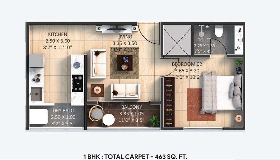 Other, belvalkar-yoganand-park 1 Bedroom 463 Sq.Ft. Apartment In Kothrud Pune 7661466