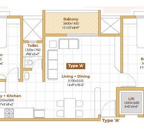 2 BHK 938 Sq. Ft. Apartment in Bhaktamar Chandrakamal